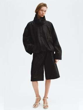 H&M Edition S/S 2026 OVERSIZED LEATHER ANORAK and LEATHER BERMUDA SHORTS